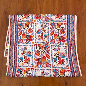 Vintage geometric style scarf made in Japan and 43 inches long 13 inches wide